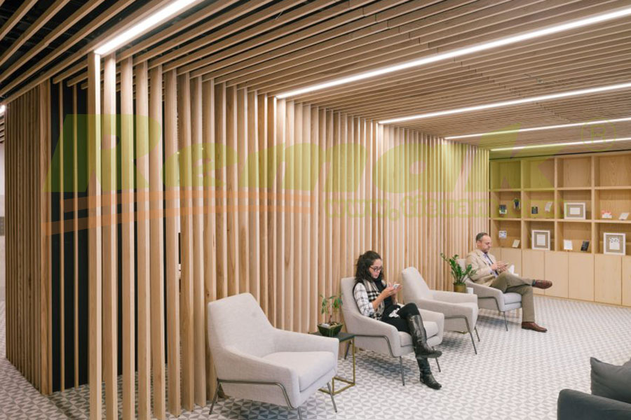 Gỗ tiêu âm trần Fineline Slats Open 4