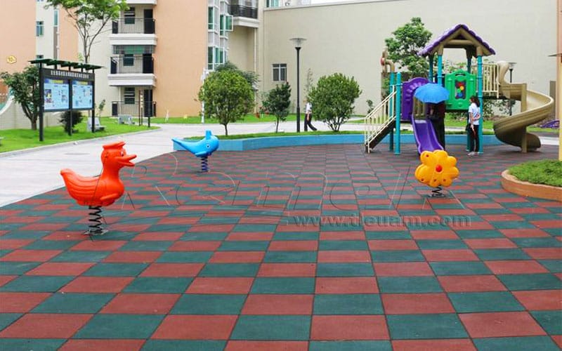 Gạch cao su phòng GYM cách âm, giảm chấn sàn 4