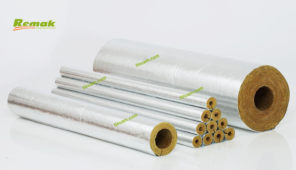 Bông khoáng định hình Remak bọc lót thuận tiện cho hệ thống dẫn hơi nước