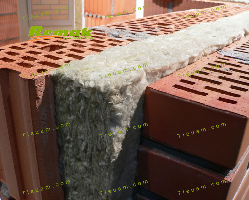Chống nóng cho tường nhà bằng lớp bông khoáng lót ở giữa