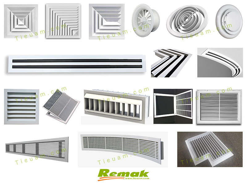 Một số mẫu miệng gió, cửa thông gió, Louver thông gió