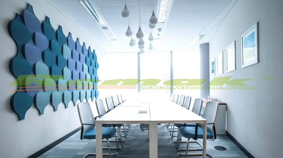 Các tấm panel tiêu âm ốp tường họa tiết rất được ưa chuộng tại các văn phòng hiện đại
